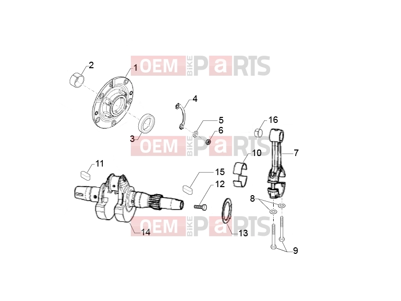 ape Classic 400 2014-től ENGINE » CRANKSHAFT