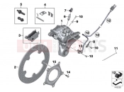 Rear wheel brake - BMW Motorrad S 1000 RR 10 (0507,0517) 2011