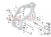 Engine mount - swing arm pivot - BMW Motorrad S 1000 RR 10 (0507,0517) 2011