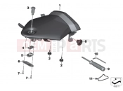 Dual seat-tail part - BMW Motorrad S 1000 RR 10 (0507,0517) 2011