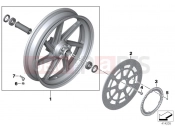 Forged wheel, front - BMW Motorrad S 1000 RR 10 (0507,0517) 2011