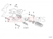 BMW Motorrad BMW 2002 R-Models 4V R 850 R 94 (0401,0406) Footpeg plate/Front footpeg