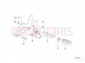 BMW Motorrad BMW 2003 F-Models F 650 97 (0162) Footpeg plate/Rear footpeg