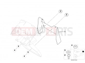 Adapter, licence plate support - BMW Motorrad F 650 GS 04 (0175,0185) 2003