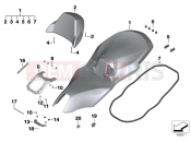 BMW Motorrad BMW 2016 C-Models C 650 GT 16 (0C05, 0C15) Bench seat