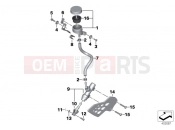 BMW Motorrad BMW 2012 S models HP4 (0D01, 0D11) Rear brake master cylinder w container