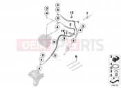 BMW Motorrad BMW 2012 S models HP4 (0D01, 0D11) Brake pipe rear ABS
