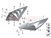 BMW Motorrad BMW 2012 S models HP4 (0D01, 0D11) Fairing side section, front