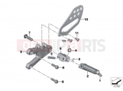BMW Motorrad BMW 2012 S models HP4 (0D01, 0D11) Footrest, front