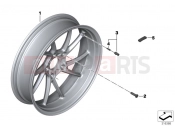 BMW Motorrad BMW 2012 F-Models K7x F 800 GT (0B03, 0B13) Cast rim, rear