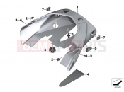BMW Motorrad BMW 2012 F-Models K7x F 800 GT (0B03, 0B13) Rear trim panel, center