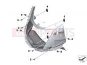 BMW Motorrad BMW 2012 F-Models K7x F 800 GT (0B03, 0B13) Trim cover upper section