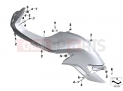 BMW Motorrad BMW 2012 F-Models K7x F 800 GT (0B03, 0B13) Trim panel, side section, upper
