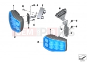 BMW Motorrad BMW 2012 F-Models K7x F 800 GT (0B03, 0B13) LED linear strobe lamp, blue