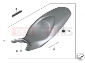 BMW Motorrad BMW 2012 F-Models K7x F 800 GT (0B03, 0B13) Low-profile bench seat