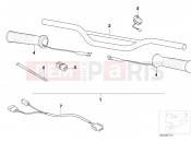 BMW Motorrad BMW 2004 F-Models F 650 CS 04 (0177,0187) Installation kit, heated handle