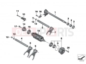 BMW Motorrad BMW 2015 S models S 1000 RR 15 (0D10,0D21) 6-speed transmission shift components