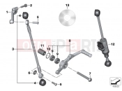 BMW Motorrad BMW 2015 S models S 1000 RR 15 (0D10,0D21) Outside shift-control components