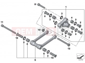 BMW Motorrad BMW 2015 S models S 1000 RR 15 (0D10,0D21) Pivot assembly components