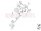 BMW Motorrad BMW 2015 S models S 1000 RR 15 (0D10,0D21) Brake pipe rear ABS