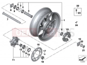 BMW Motorrad BMW 2015 S models S 1000 RR 15 (0D10,0D21) Cast rim, rear