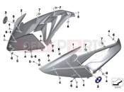 BMW Motorrad BMW 2015 S models S 1000 RR 15 (0D10,0D21) Fairing side section, front
