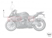 BMW Motorrad BMW 2015 S models S 1000 RR 15 (0D10,0D21) Adhesive label, fairing top section