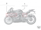 BMW Motorrad BMW 2015 S models S 1000 RR 15 (0D10,0D21) Adhesive label, fairing side panel
