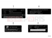 BMW Motorrad BMW 2015 S models S 1000 RR 15 (0D10,0D21) Labels for Australia