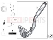 BMW Motorrad BMW 2015 S models S 1000 RR 15 (0D10,0D21) HP Titanium exhaust system