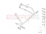 BMW Motorrad BMW 1995 R-Models 4V R 850 R 94 (0401,0406) Protective bar, rear, 3-piece