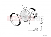 BMW Motorrad BMW 1998 R-Models 4V R 850 R 94 (0401,0406) Headlight single parts, authorities