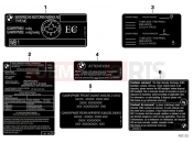 BMW Motorrad BMW 1998 R-Models 4V R 850 RT 96 (0412) Labels for Canada