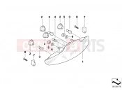 BMW Motorrad BMW 2000 R-Models 4V R 850 RT 96 (0412) Tail light mounting parts