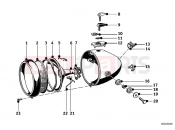 Headlight installation parts - BMW Motorrad R60/2 1966