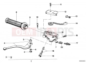 Handle unit, right - BMW Motorrad R 75 /7 1978