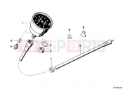 Speedometer, speedo cable - BMW Motorrad R 80 G/S 1982