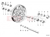 BMW Motorrad BMW CLASSIC 1983 R-Models 2V R 80 RT Cast rim mounting parts, front