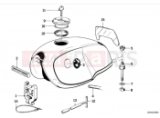 BMW Motorrad BMW CLASSIC 1981 R-Models 2V R 80 TIC Fuel tank mounting parts