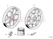 Cast rim silber/weiss - BMW Motorrad R65LS 1981