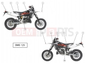 HUSQVARNA 2009 SMS-WRE 125 TRANSFERS (SMS - WHITE/BLACK)