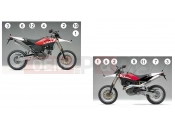 HUSQVARNA SM-TE 610 TRANSFERS (SM - WHITE/RED)