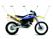 HUSQVARNA 2007 SM-TE 610IE TRANSFERS Y/B (TE)