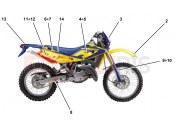 HUSQVARNA 2004 WRE-SMS 125 TRANSFERS (WRE)