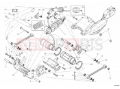 DUCATI 2013 Diavel WHITE STRIPE REAR SHOCK ABSORBER » SWING ARM