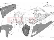 DUCATI 2013 Diavel WHITE STRIPE FRONT MUDGUARD » PLASTICS