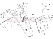 PIAGGIO Beverly 125 Rear cover - Splash guard