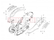Side cover - Spoiler - Piaggio Beverly 300 ie Tourer 2009