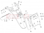 PIAGGIO Beverly 300 ie Tourer Rear cover - Splash guard