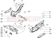 PIAGGIO Beverly 500 ie Central cover - Footrests
